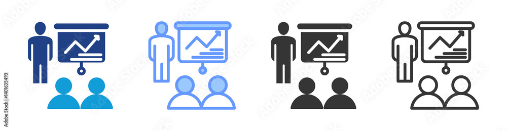 Training Program icon set multiple style collection Training Program icon set multiple style collection