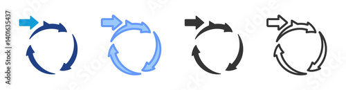 Feedback Loop icon set multiple style collection