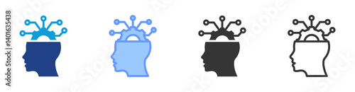 Critical Thinking icon set multiple style collection