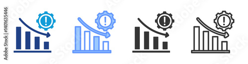 Risk Management icon set multiple style collection