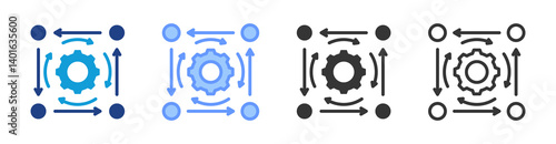 Strategic Alignment icon set multiple style collection