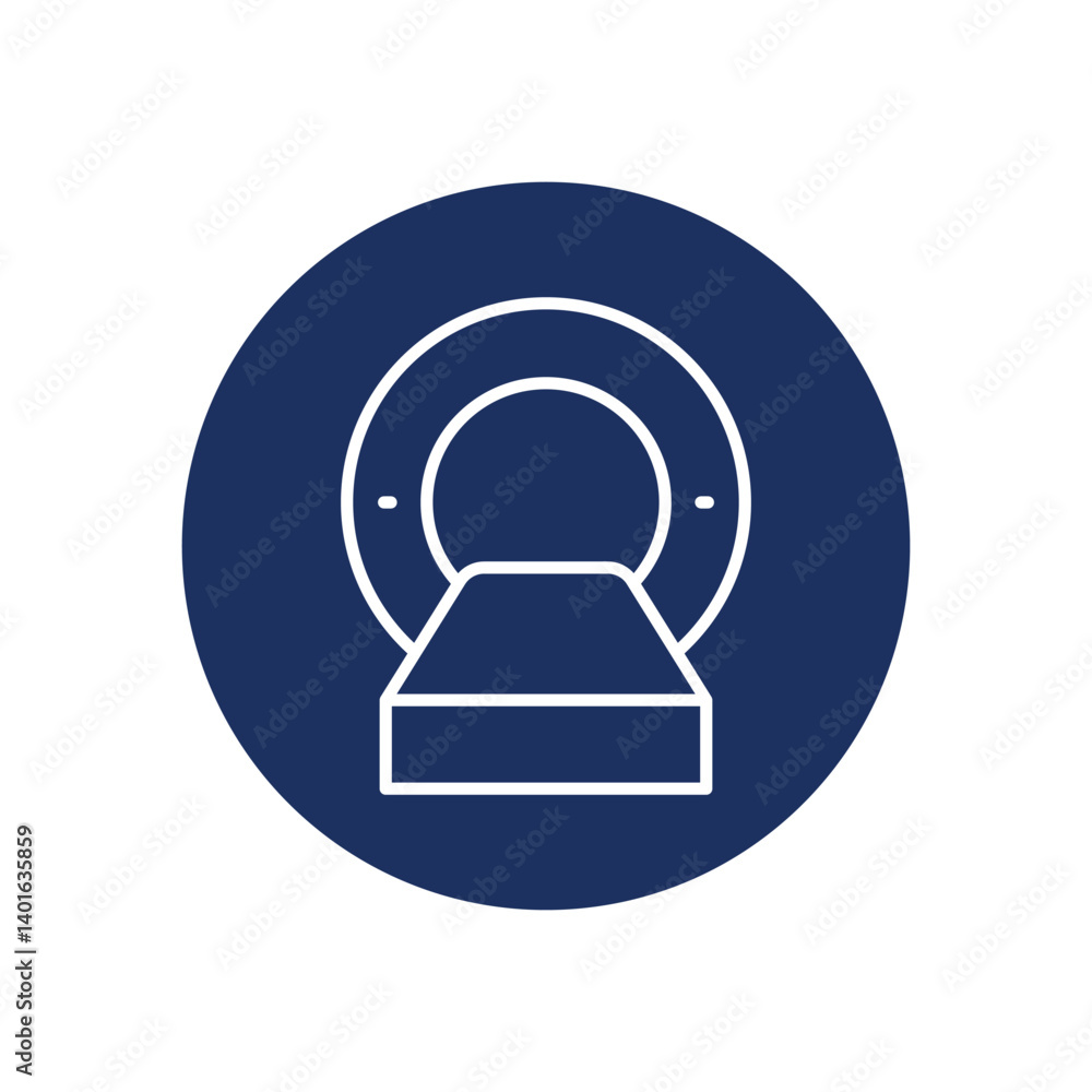 MRI Machine Icon Vector Stock Illustration MRI Machine Icon Vector Stock Illustration