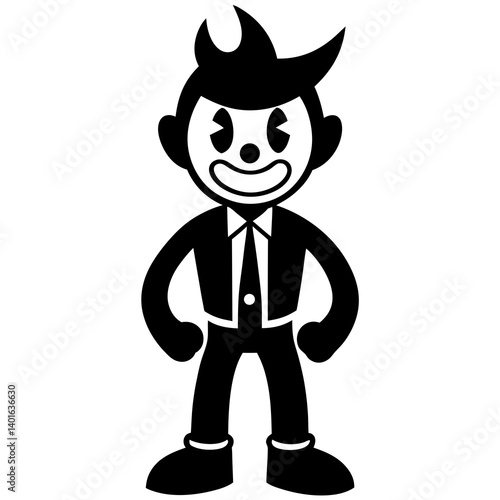 cartoon character of businessman