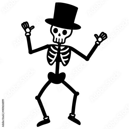 vector illustration of a skeleton