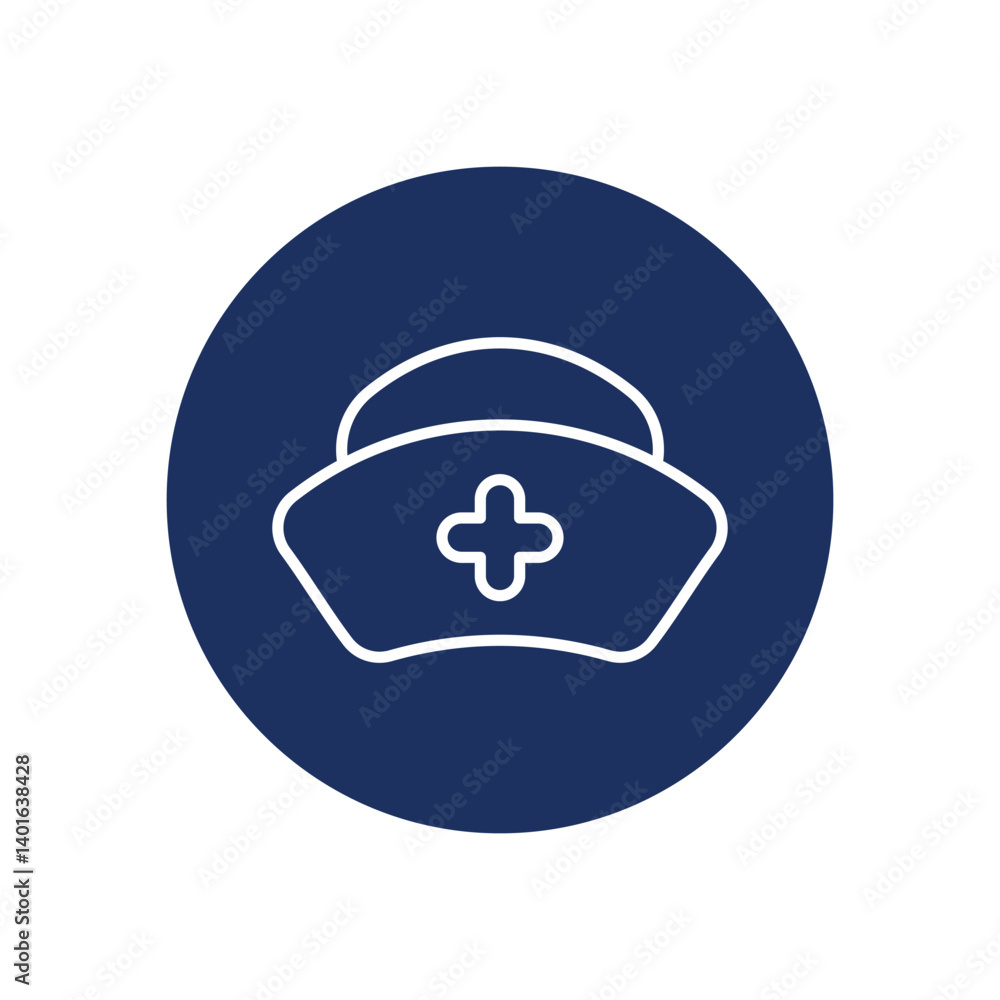 Nurse's Cap Icon Vector Stock Illustration Nurse's Cap Icon Vector Stock Illustration