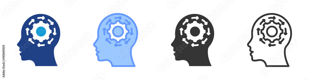 Psychographics icon set multiple style collection Psychographics icon set multiple style collection