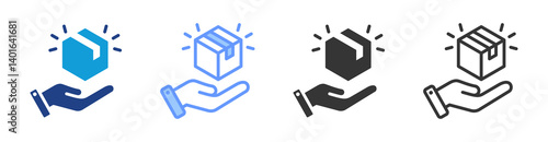 Product Positioning icon set multiple style collection
