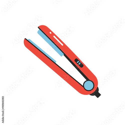 Modern Hair Straightener in Vibrant Colors – Sleek Styling Tool for Salon, Beauty Blog or Cosmetics Packaging