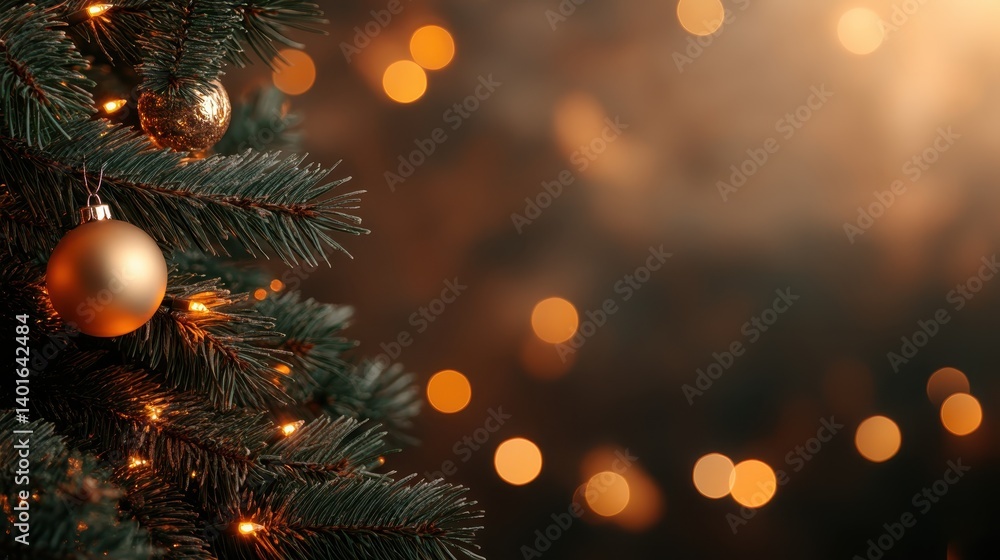 A close-up view of a beautifully decorated Christmas tree with an elegant ornament, capturing the holiday spirit and the artistry of seasonal decorations in a warm atmosphere. A close-up view of a beautifully decorated Christmas tree with an elegant ornament, capturing the holiday spirit and the artistry of seasonal decorations in a warm atmosphere.