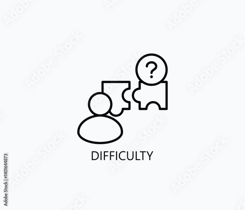 Difficulty Icon Or Logo Isolated Illustration