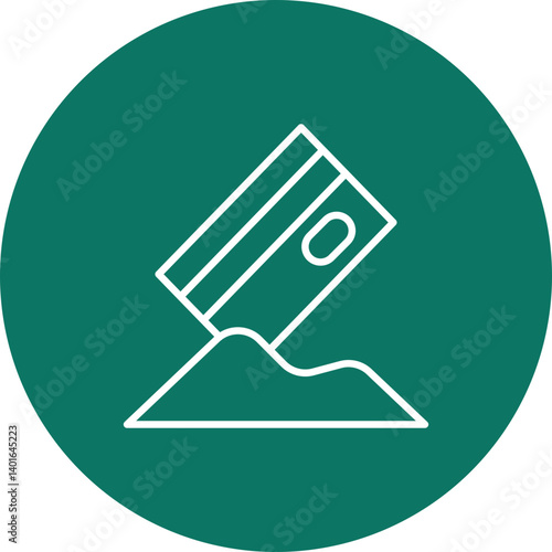 Cocaine Vector Line Circle Icon Design