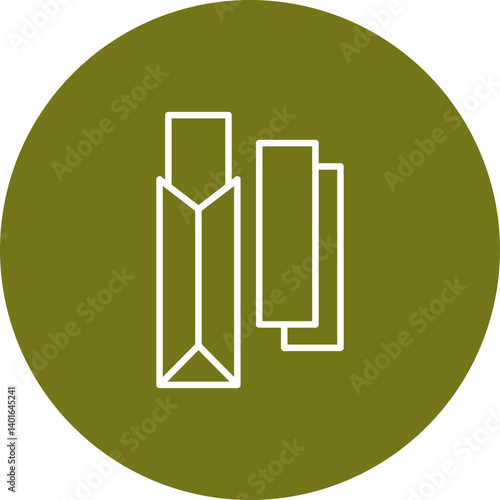 Chewing Gum Vector Line Circle Icon Design