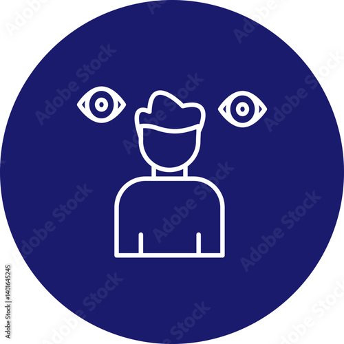 Paranoia Vector Line Circle Icon Design
