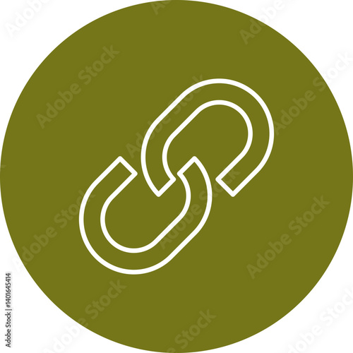 Chained Vector Line Circle Icon Design