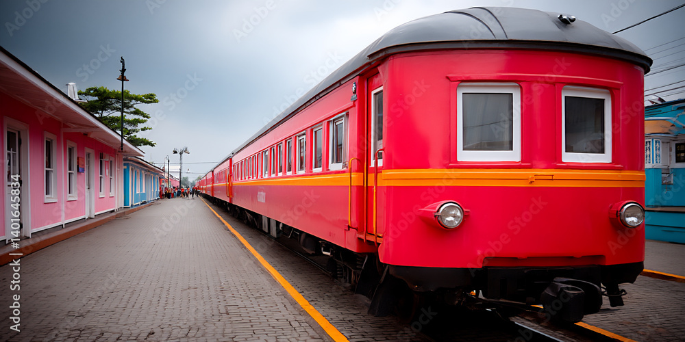 Obraz premium train station platform