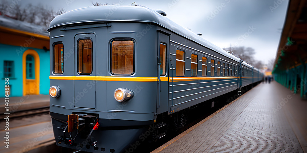 Obraz premium train station platform