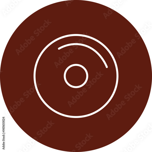 CD Vector Line Circle Icon Design
