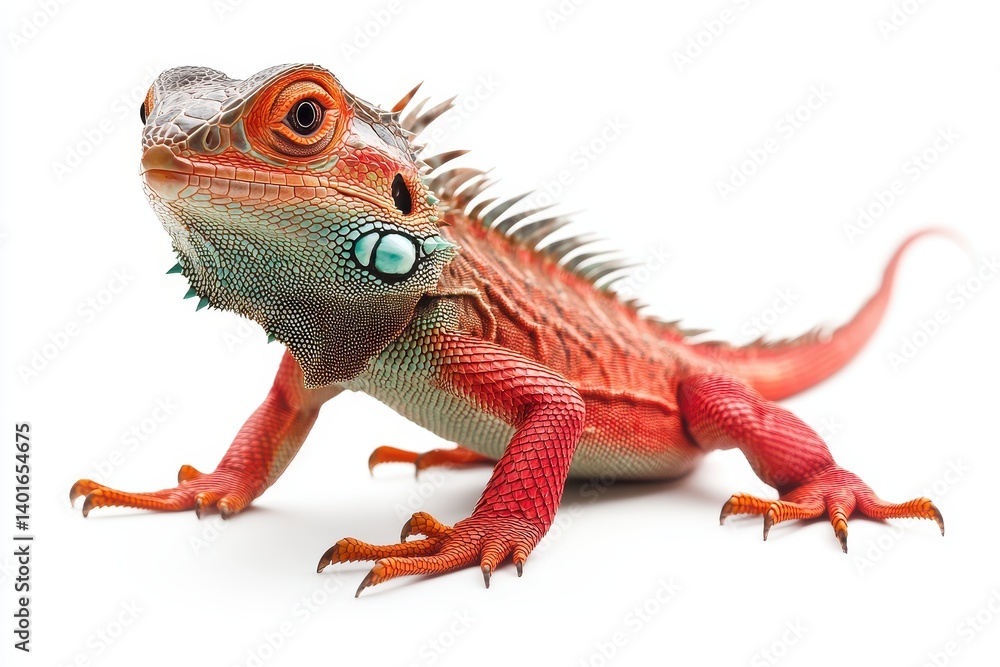 Colorful lizard, profile view Colorful lizard, profile view