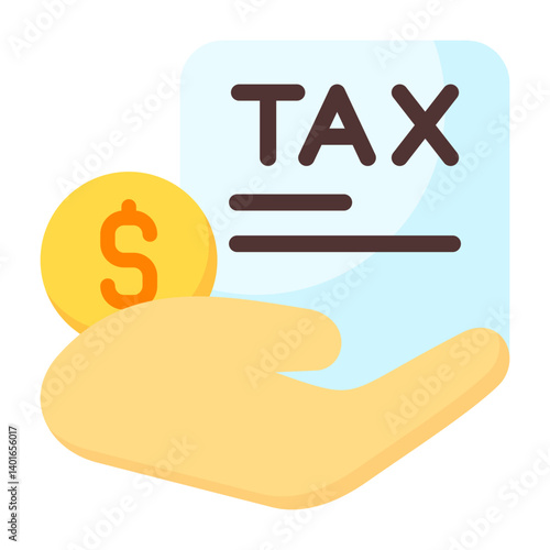 Income Tax Flat Flat Icon