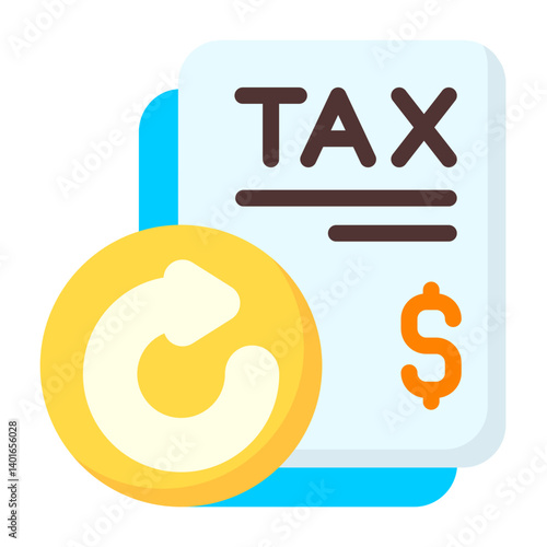 Tax Return Flat Flat Icon