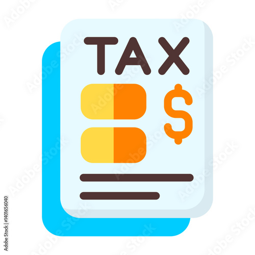 Tax Form Flat Flat Icon
