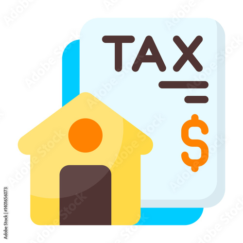 Property Tax Flat Flat Icon
