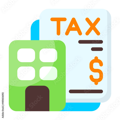Business Tax Flat Flat Icon
