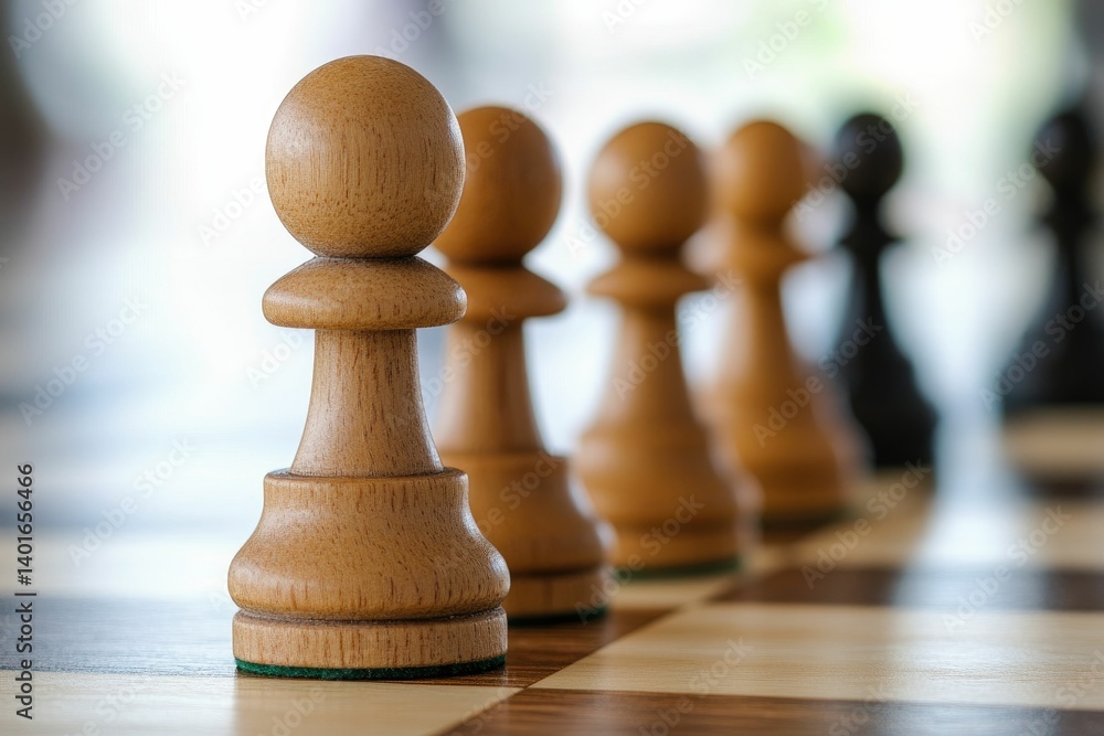 Chess Pawns on Board Strategy and Game Focused Competition Chess Pawns on Board Strategy and Game Focused Competition