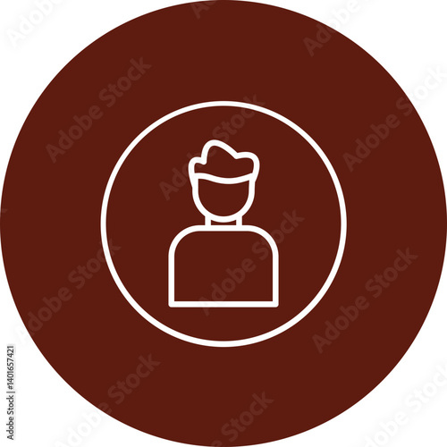 User Vector Line Circle Icon Design