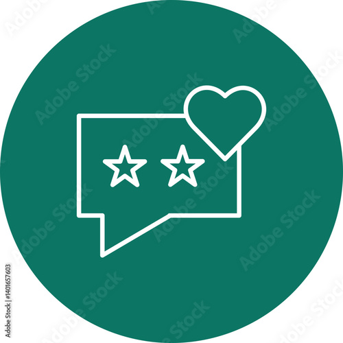 Good Feedback Vector Line Circle Icon Design