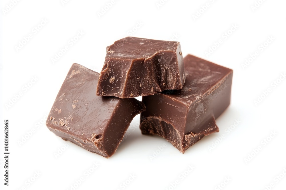 Dark chocolate squares stacked Dark chocolate squares stacked