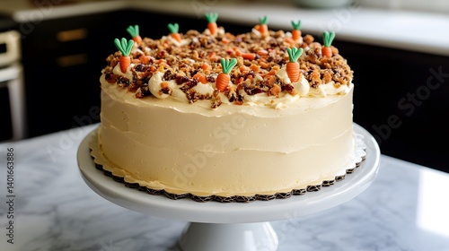 Wallpaper Mural Delicious Carrot Cake with Cream Cheese Frosting and Candied Carrots Torontodigital.ca