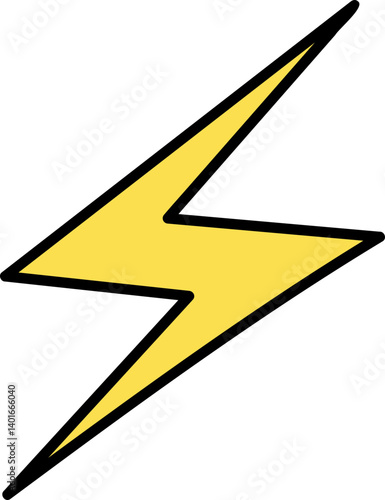 Retro Lightning Groovy Sticker Hand Drawn