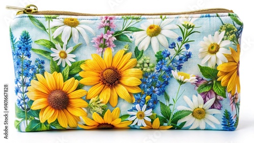 Cotoneaster, Catmint, Rudbeckia Fabric Pouch Design