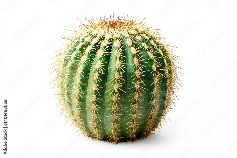 Spherical cactus on white background Spherical cactus on white background