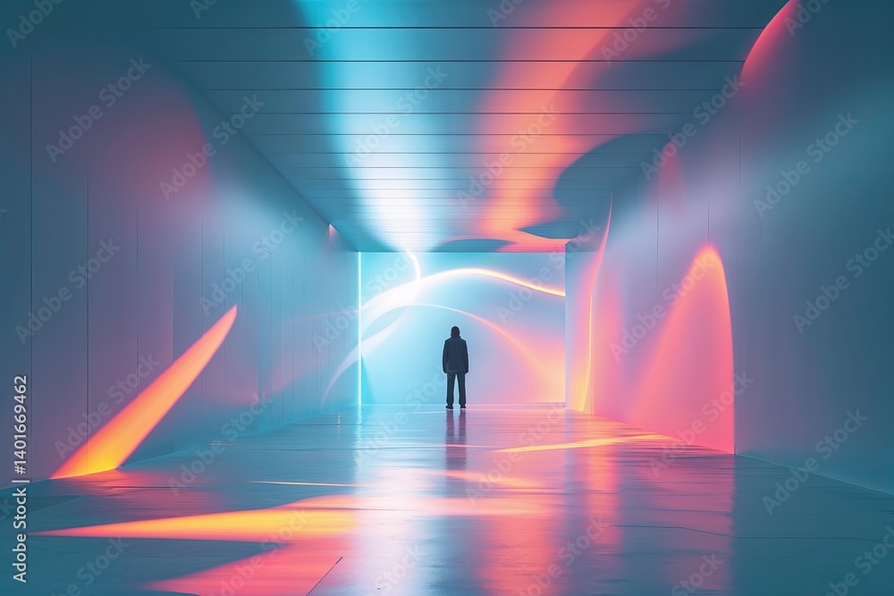 Dynamic Minimalist Aesthetic with Light Distortion Effects Dynamic Minimalist Aesthetic with Light Distortion Effects