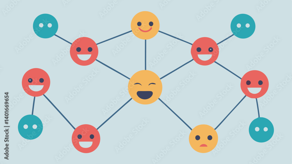 Empathy Web A web of connections with people holding hands showing different emotions. Lines connect those feeling empathy to illustrate how it persists throughout social ties. Empathy Web A web of connections with people holding hands showing different emotions. Lines connect those feeling empathy to illustrate how it persists throughout social ties.