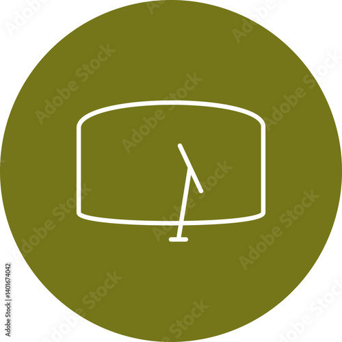 Windscreen Vector Line Circle Icon Design