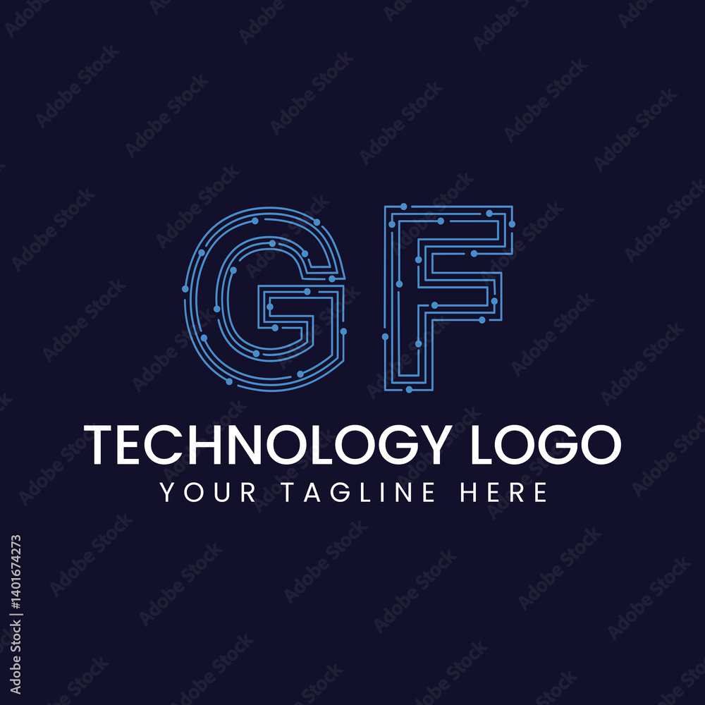 Technology Outline Font - Letter with Dots and Lines Technology Outline Font - Letter with Dots and Lines