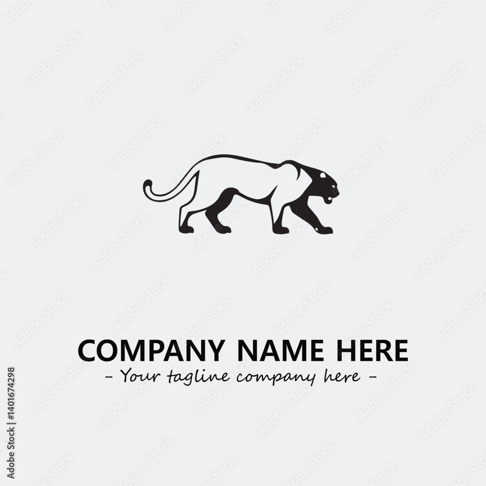 Phanter illustration black and white for logo company vector image
Phanter illustration black and white for logo company vector image