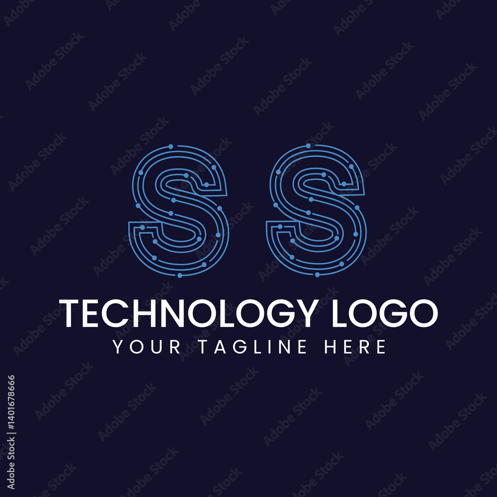 Technology Outline Font - Letter with Dots and Lines Technology Outline Font - Letter with Dots and Lines