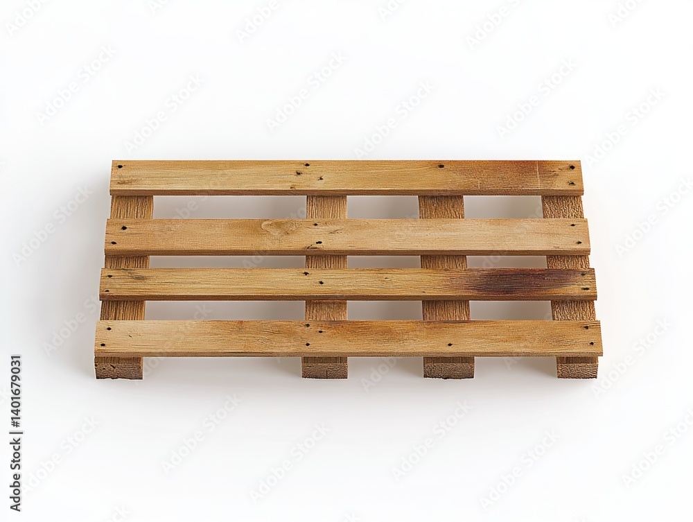 Minimalist Wooden Pallet Top View Isolated on White Background 3D Illustration Minimalist Wooden Pallet Top View Isolated on White Background 3D Illustration