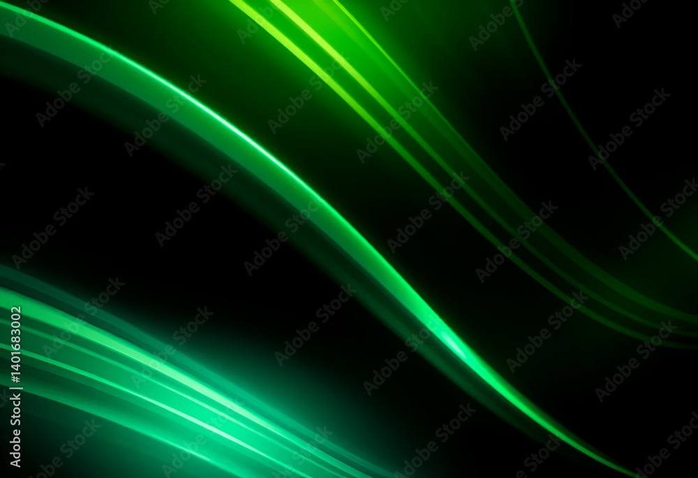 Naklejka premium Black dark green blue emerald petrol teal lime yellow white abstract background. Color gradient ombre blend. Line stripe. Bright light flash glow glitter neon metallic. abstract green wave background
