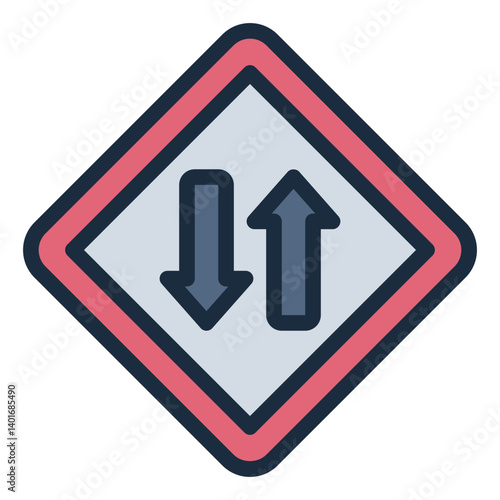 Free Download Two way direction filled line icon for navigation - GFXLoad