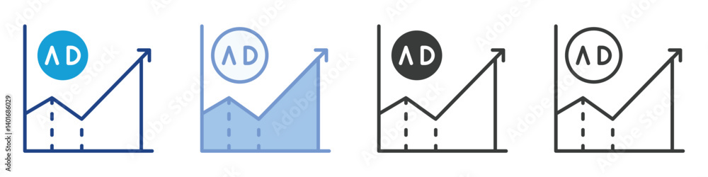 Growth Ads Icons Collection – Multiple Vector Styles Icons Growth Ads Icons Collection – Multiple Vector Styles Icons