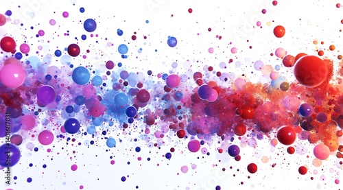 Examining the effects of air X and Z on murine cell line Y, to muddy or clarify? with small red, purple, and blue spheres representing molecules in an abstract style
