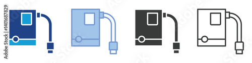 Harddisk External Icons Collection – Multiple Vector Styles Icons