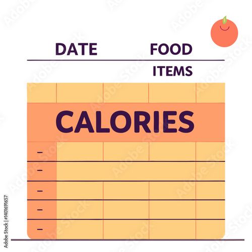 Calorie Log Table for Food Tracking  