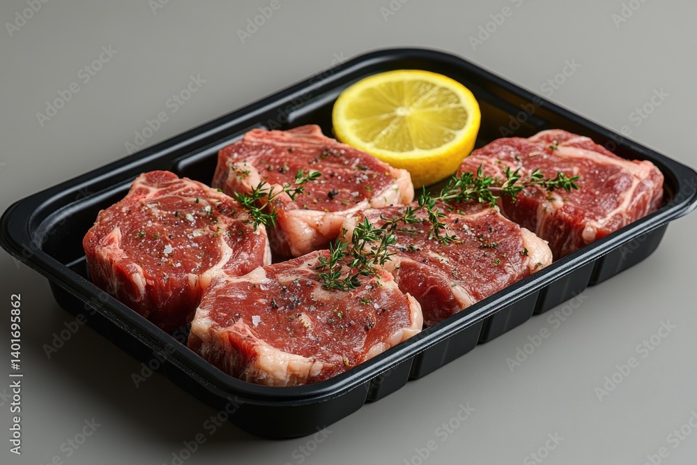 Raw Pork Chops on White Background Raw Pork Chops on White Background