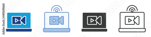 Free Download Live Streaming Icons Collection – Multiple Vector Styles Icons - GFXLoad